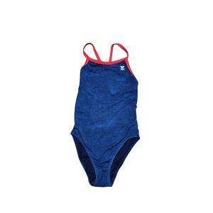 TYR Womens Competition Swim Suit Team Blue  Size 34 Competitive
